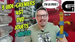 Geeklye 3 Vide greniers brocantes + vinted : 45t, DVD, Livre, Jouets Vintages !