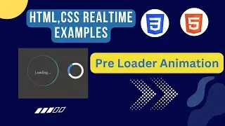 Create CSS Spinner  Animations step by step | CSS Preloaders | CSS  Animation effects| CSS tutorials