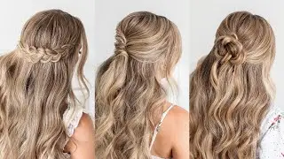 3 FALL HALF UPDOS 🍂 EASY HAIRSTYLES | Missy Sue