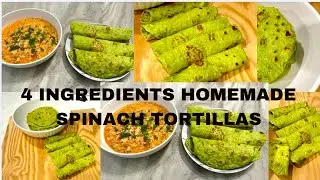 Only 4 ingredients! make this spinach paratha with just 4 ingredients! paratha | flatbread | chapati