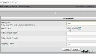 vBulletin Adding Prefixes