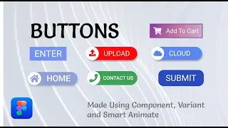 How To Make An Interactive Button In Figma Using Component, Variant and Smart Animate || Tutorial