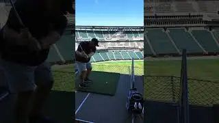 Teeing off in your favorite team’s stadium! #upperdeckgolf is a must do! #golf #bogeygolf #gobirds