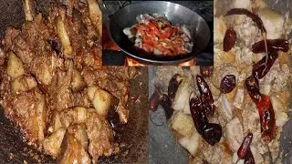 Naga Pork Recipe | Dry Chilly | Garlic Ginger Tomato | Garo Video