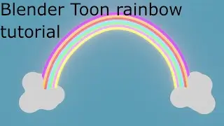 Blender 2.8+ procedural npr rainbow tutorial in English