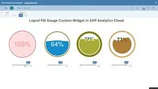 SAP Analytics Cloud Liquid Fill Gauge Custom Widget