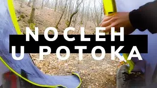 Noc v lese u potoka a ranní vaření - fazole na slanině