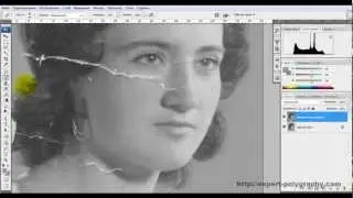 Реставрация фотографий в фотошопе. Удаление пятен.