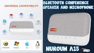 NUROUM A15 Bluetooth Conference Speaker & Microphone - Enhanced 360° Voice Pick up, Noise Canceling!
