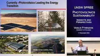 UNSW SPREE 202312-11 Vasilis Fthenakis - Photovoltaics Sustainability: Insights and Perspectives