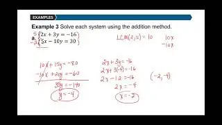 S24 Objective 2b Solving Systems Using the Addition Method (Lecture)
