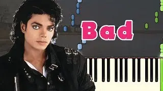 🎹 michael jackson - bad (Piano Tutorial Synthesia)❤️♫