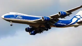 взлет Боинг 747-8 из Красноярска
