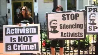 Solidarity protest for the Spanish 12 at the Spanish Embassy