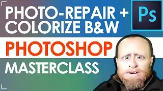 Repairing Photos in Adobe Photoshop 2021 + Adding Color to Black White