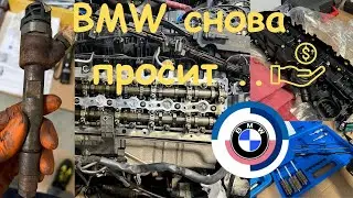 Замена крышки ГБЦ и извлечение форсунок BMW N57 3.0d