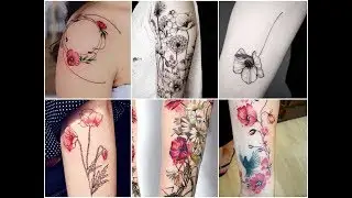 Beautiful Poppies Flowers Tattoo Design Ideas