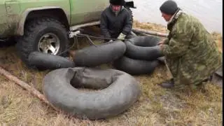 Качаем камеры (для переправы Прадика) выхлопом.