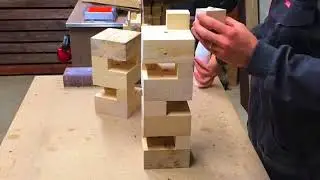 How To Make A Colored LED Lamp From Pallet Wood Blocks