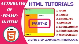HTML Tutorials || How to Create Frames In HTML || Attributes of Frame Tag || HTML Frames ||  Part-2