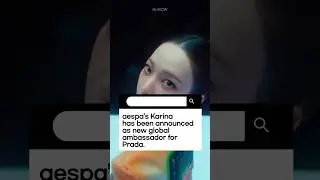 Karina has been announced as global ambassador for Prada. #shorts #aespa