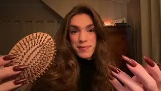 asmr hair brushing 🤎 inglés y español