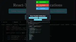 Add Toast Notifications in React with React-Toastify in 60 seconds  
