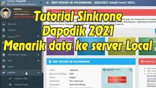 Tutorial Tarik data dapodik 2021 ke Laptop server lokal