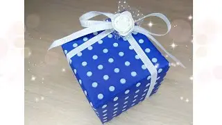 Упаковка духов💎Подарка в бумагу💙своими руками✨ мк 💙