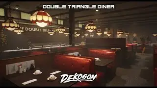 Dekogon Unreal Marketplace - Double Triangle Diner (UE4)