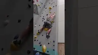 Toproping yellow slopey slab, Red tape (6A-6C)