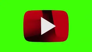Youtube logo, your chanal logo in style green screen hd
