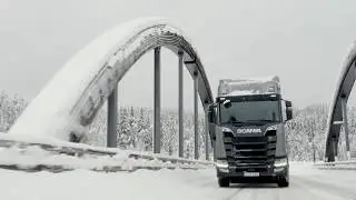 Test driving a new Scania S 730 timber truck in Norway