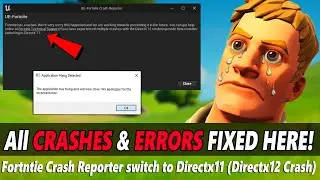 Fix Fortnite Crash Reporter | Fortntie Crash Reporter switch to Directx11 (Directx12 Crash)