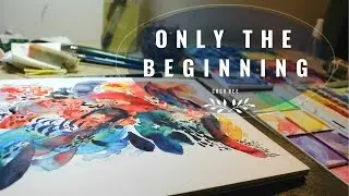 Experimental Watercolor Abstract Painting