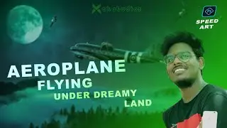 Aeroplane  Flying Under Dreamy Land Photoshop Speed Art // AK STUDIOS  Photoshop Manipulation