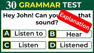 English Grammar MCQ's with Explanation | 30 Grammar Quiz