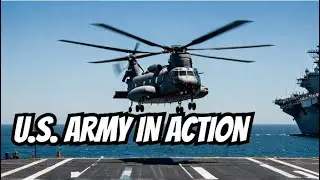 U.S. Army Chinooks Conduct Deck Landings on USS Ronald Reagan (CVN 76) Clean B-Roll