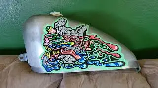 Painting Motorcycle Gas Tank with Posca