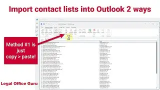 Import contact groups into Outlook