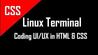 Linux terminal UI design using HTML, CSS and SVG