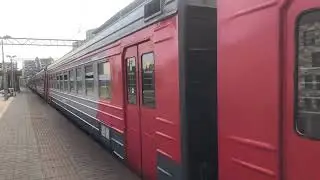Опытный ЭД4МК-0020 и ЭД4МКМ-АЭРО-0007 Аэроэкспресс На станции Тульская