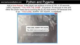 08-Timer feature in pygame - tutorial from www.teachyourselfpython.com