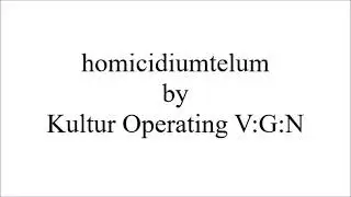K.O.V. : homicidiumtelum
