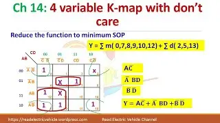 Karnaugh Map (K- map) /4 variable K map problems with solution