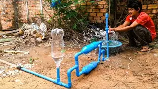 You will save a hundred dollar watching this video, PVC pipe and bottle became water pressure system