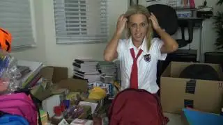 School Girl Roxie Rae Builds Backpacks Part 2