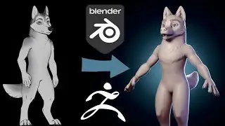 Husky - sculpting in blender and Zbrush