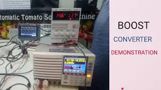 Boost Converter demonstration | inductor current and gate driver signal monitoring on oscilloscope