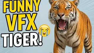 funny vfx tiger trending video| kinemaster editing video@mrdshortschannel.0 @VfxKarki5